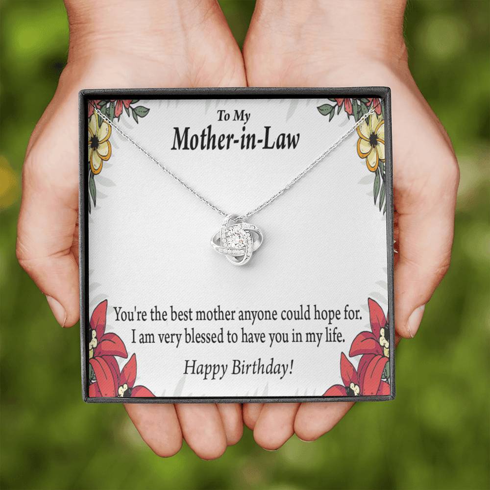 Happy Birthday Mother-In Law Love Knot Message Card From Son Daughter Gift Anniversary Birthday Graduation-Express Your Love Gifts