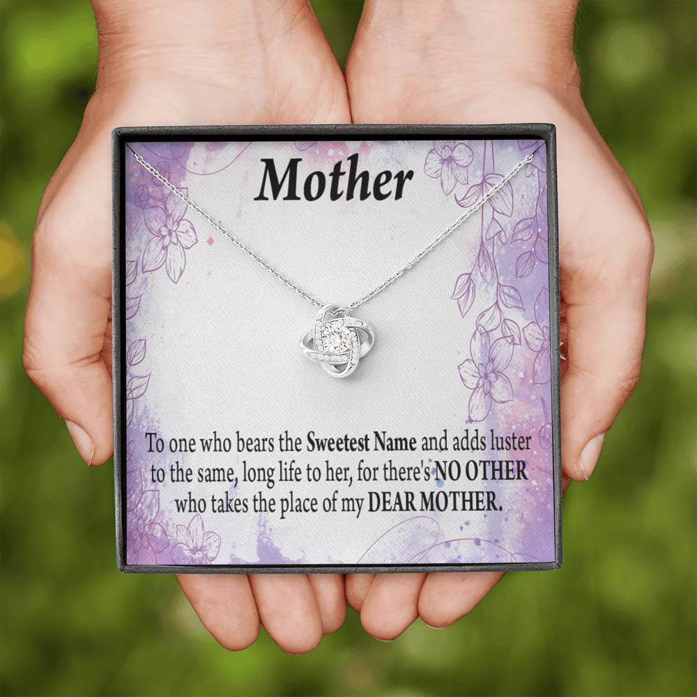 Mother Is The Sweetest Name Love Knot Message Card From Son Daughter Gift Anniversary Birthday Graduation Mothers Day-Express Your Love Gifts