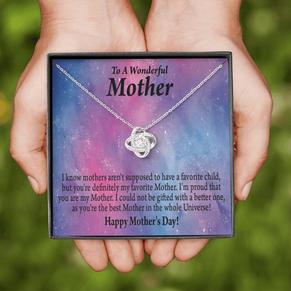 Best Mom In The Universe Happy Mother'S Day! Love Knot Message Card From Son Daughter Gift Anniversary Birthday Graduation Mothers Day-Express Your Love Gifts