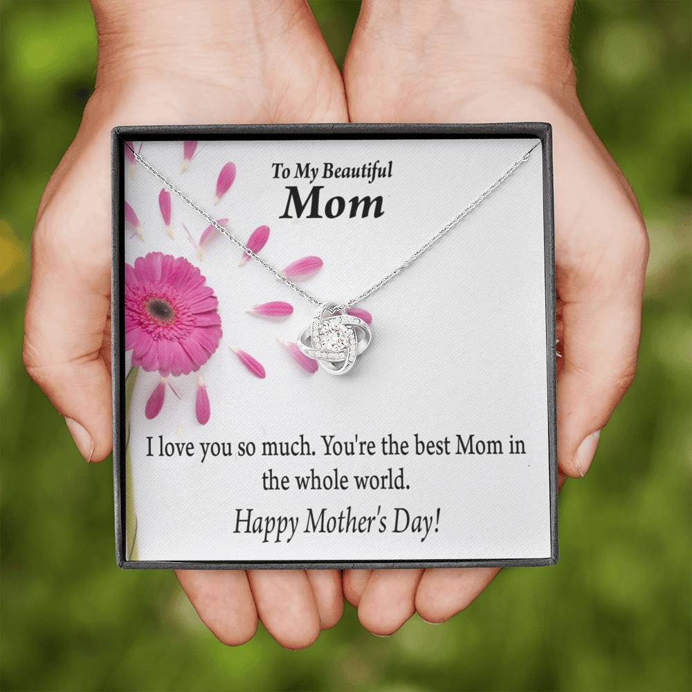 You'Re The Best Happy Mother'S Day Love Knot Pendant Message Card-Express Your Love Gifts