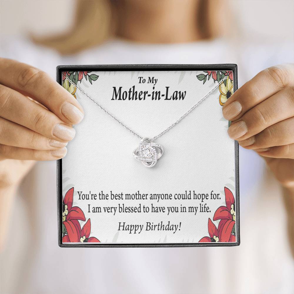 Happy Birthday Mother-In Law Love Knot Message Card From Son Daughter Gift Anniversary Birthday Graduation-Express Your Love Gifts