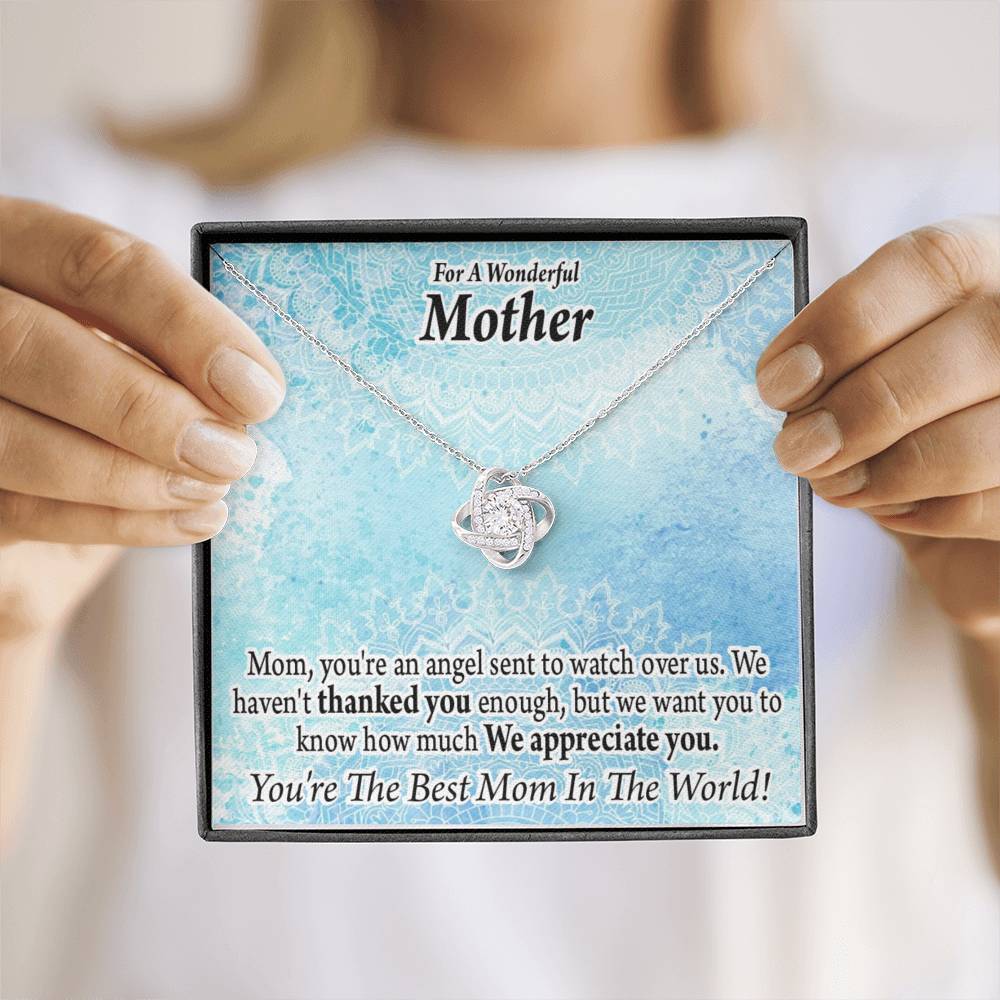 To Mom You'Re An Angel Love Knot Message Card From Son Daughter Gift Anniversary Birthday Graduation Mothers Day-Express Your Love Gifts
