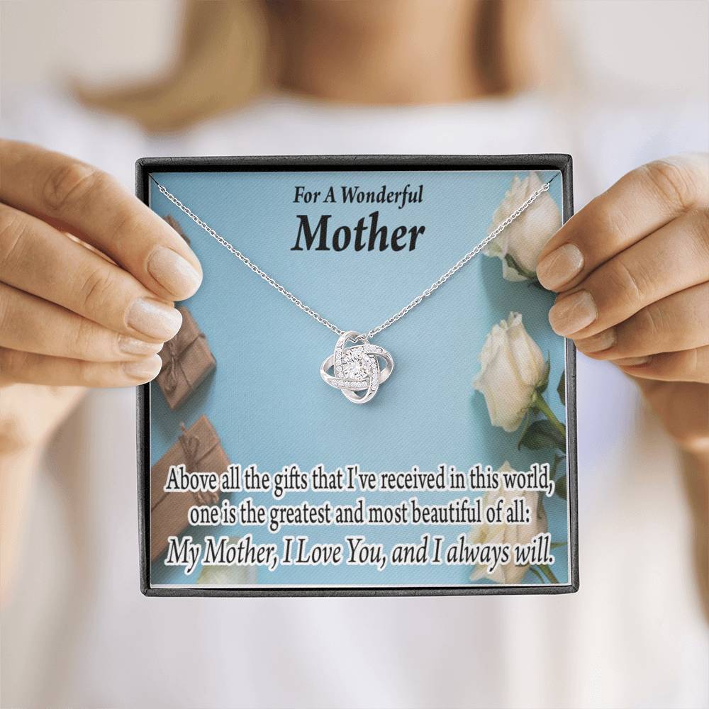 Mother Greatest Gift Love Knot Message Card From Son Daughter Gift Anniversary Birthday Graduation Mothers Day-Express Your Love Gifts