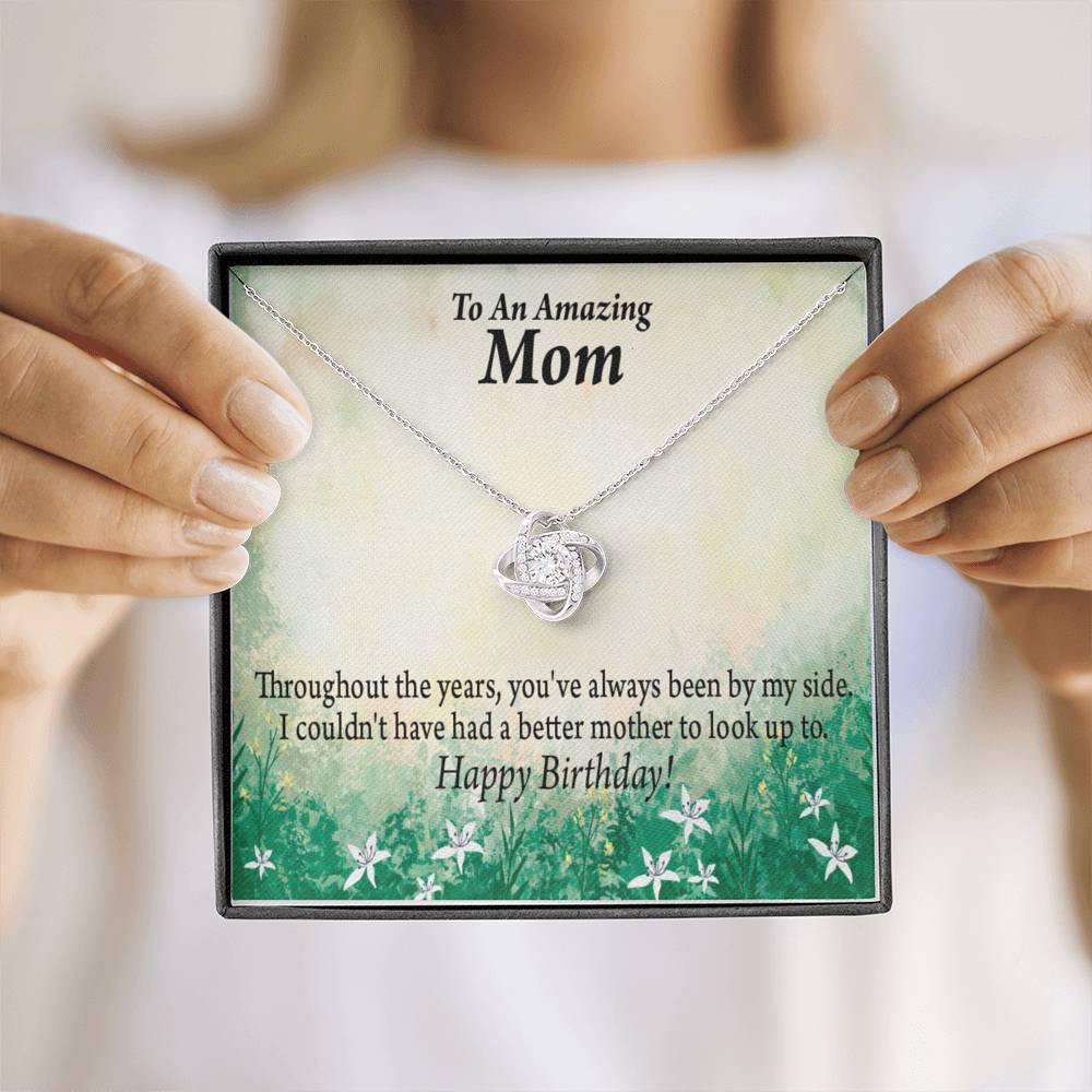 Happy Birthday Mom No One Better Love Knot Message Card From Son Daughter Gift Anniversary Birthday Graduation Mothers Day-Express Your Love Gifts