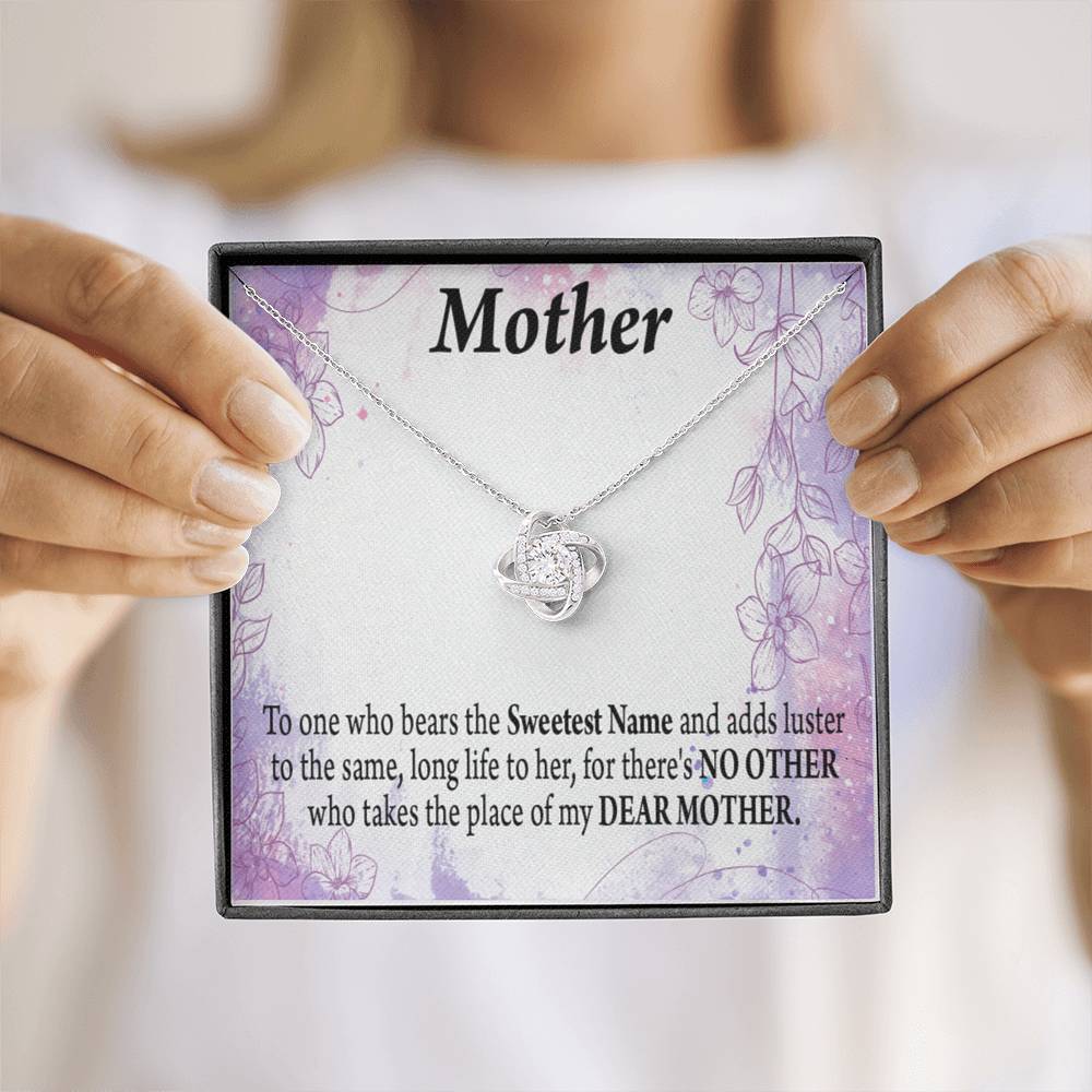 Mother Is The Sweetest Name Love Knot Message Card From Son Daughter Gift Anniversary Birthday Graduation Mothers Day-Express Your Love Gifts