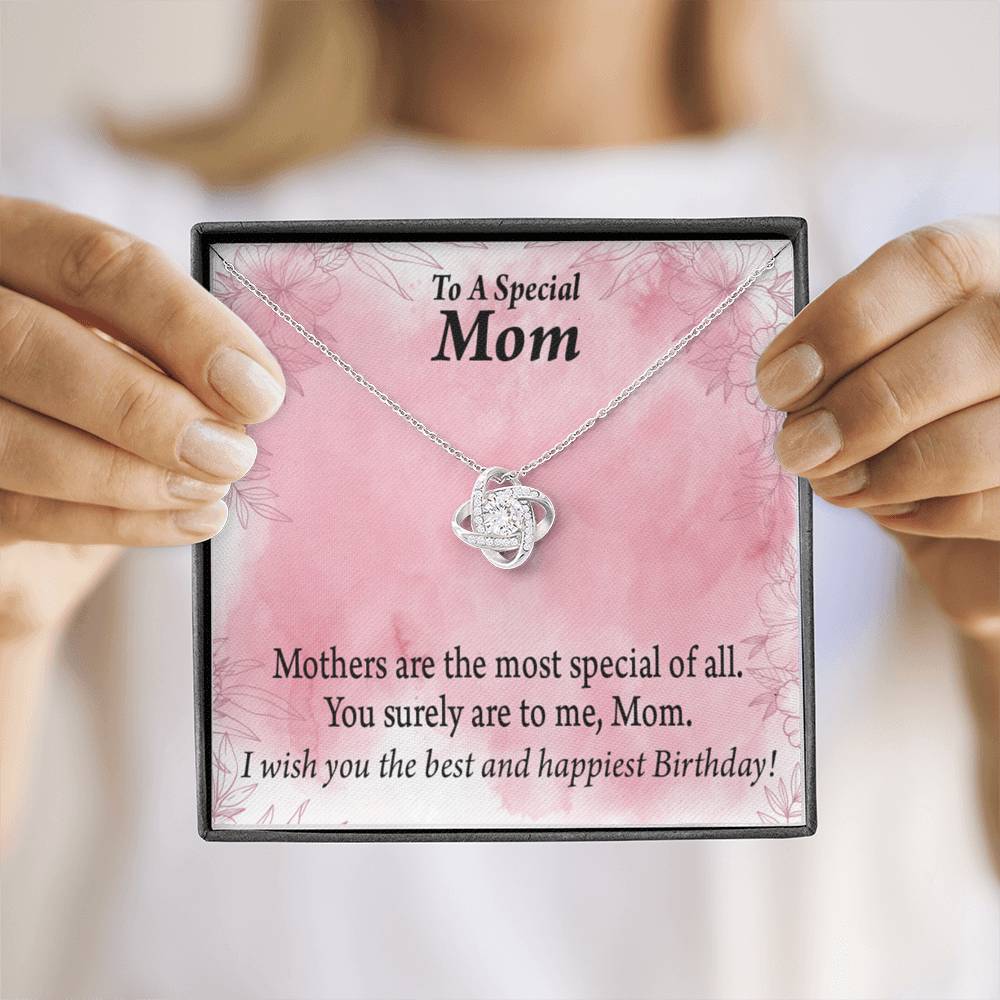 To Mom Special Birthday Love Knot Message Card From Son Daughter Gift Anniversary Birthday Graduation-Express Your Love Gifts