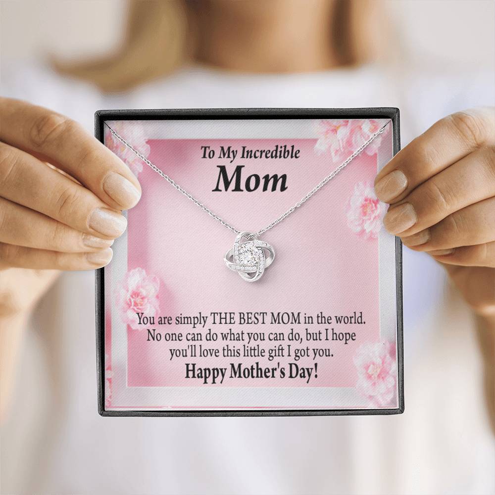 Happy Mother'S Day You'Re The Best Love Knot Message Card From Son Daughter Gift Anniversary Birthday Graduation Mothers Day-Express Your Love Gifts