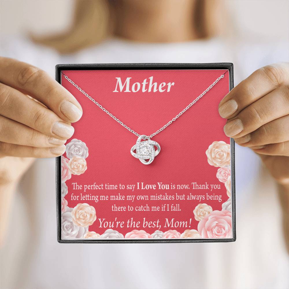 Mother Perfect Time Love Knot Message Card From Son Daughter Gift Anniversary Birthday Graduation Mothers Day-Express Your Love Gifts