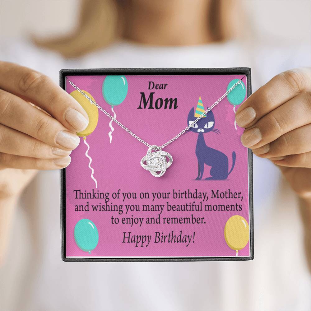 Thinking Of You Love Knot Pendant Message Card-Express Your Love Gifts