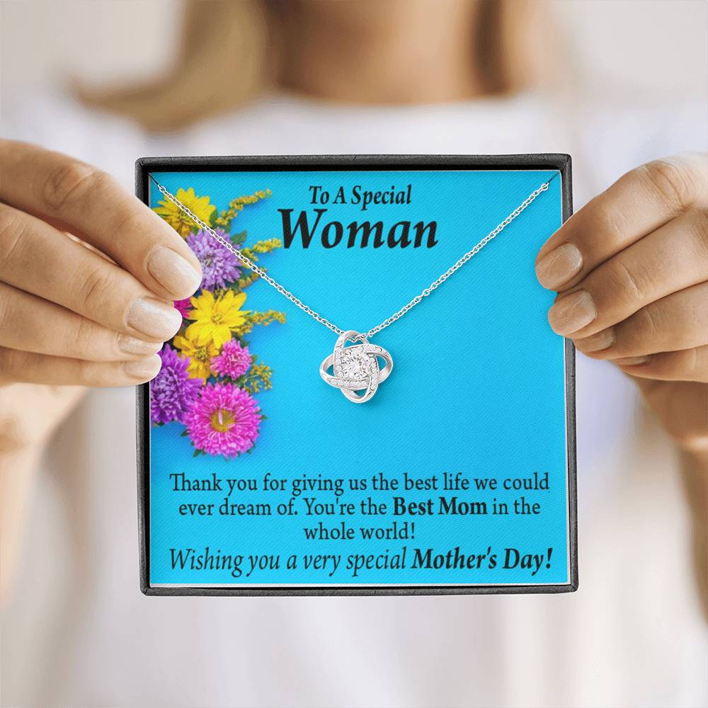 Happy Mothers Day To Best Love Knot Message Card From Son Daughter Gift Anniversary Birthday Graduation Mothers Day-Express Your Love Gifts