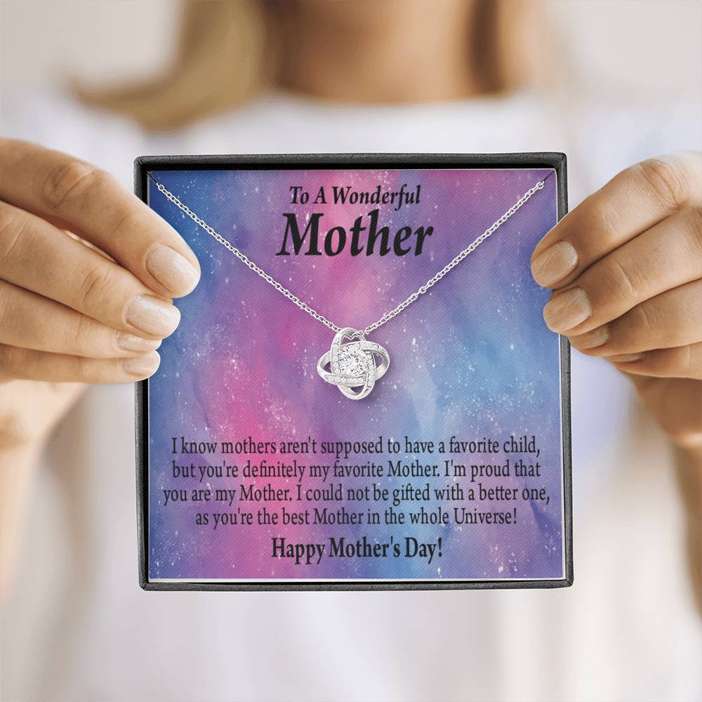 Best Mom In The Universe Happy Mother'S Day! Love Knot Message Card From Son Daughter Gift Anniversary Birthday Graduation Mothers Day-Express Your Love Gifts