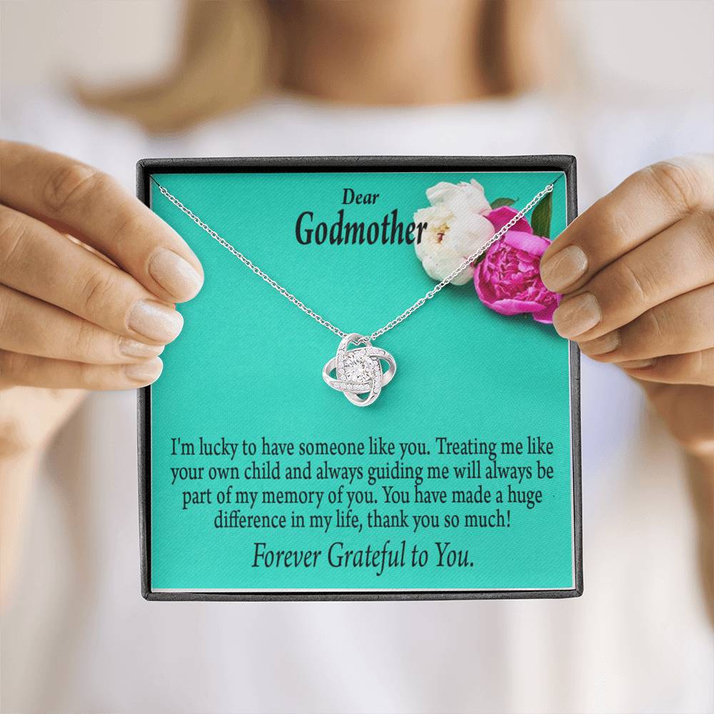 Godmother Necklace Not Everyone Has You Love Knot Message Card From Son Daughter Gift Anniversary Birthday Graduation-Express Your Love Gifts