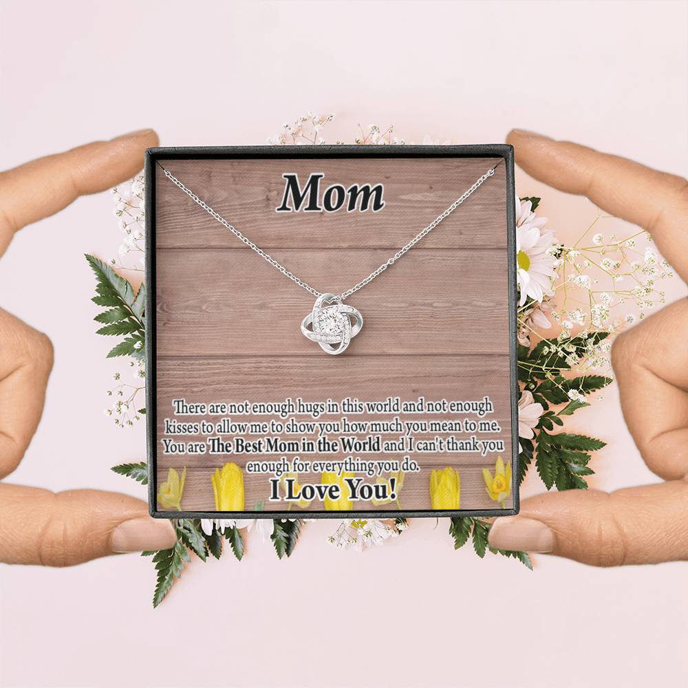 To Mom Best Mom In World Love Knot Message Card From Son Daughter Gift Anniversary Birthday Graduation Mothers Day-Express Your Love Gifts