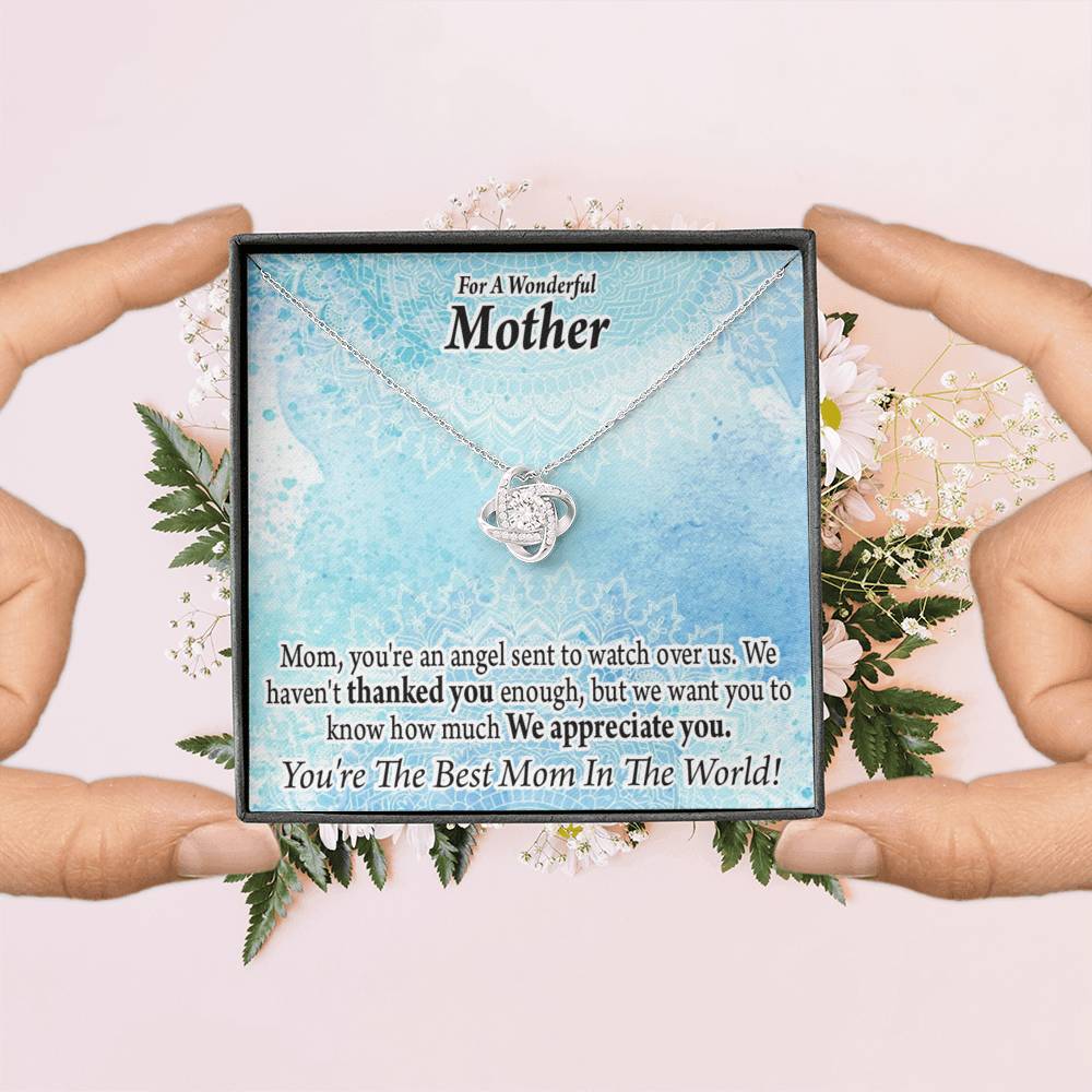 To Mom You'Re An Angel Love Knot Message Card From Son Daughter Gift Anniversary Birthday Graduation Mothers Day-Express Your Love Gifts