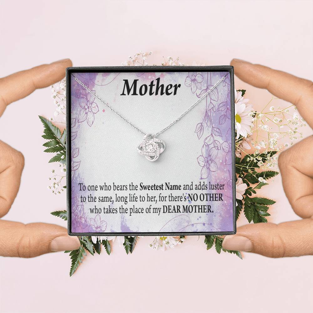 Mother Is The Sweetest Name Love Knot Message Card From Son Daughter Gift Anniversary Birthday Graduation Mothers Day-Express Your Love Gifts
