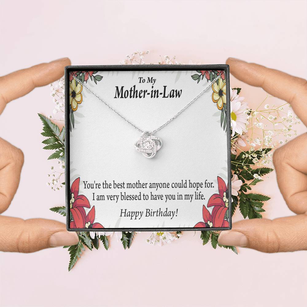 Happy Birthday Mother-In Law Love Knot Message Card From Son Daughter Gift Anniversary Birthday Graduation-Express Your Love Gifts