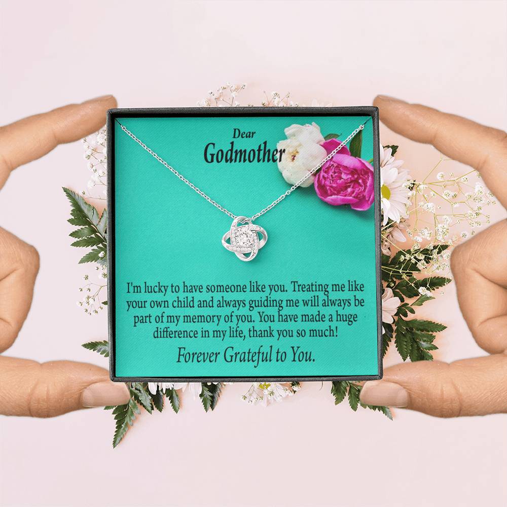 Godmother Necklace Not Everyone Has You Love Knot Message Card From Son Daughter Gift Anniversary Birthday Graduation-Express Your Love Gifts