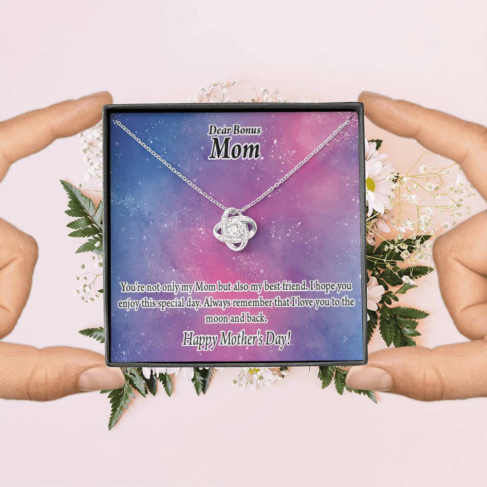 Bonus Mom Bestfriend Happy Mother'S Day Love Knot Message Card From Son Daughter Gift Anniversary Birthday Graduation Mothers Day-Express Your Love Gifts