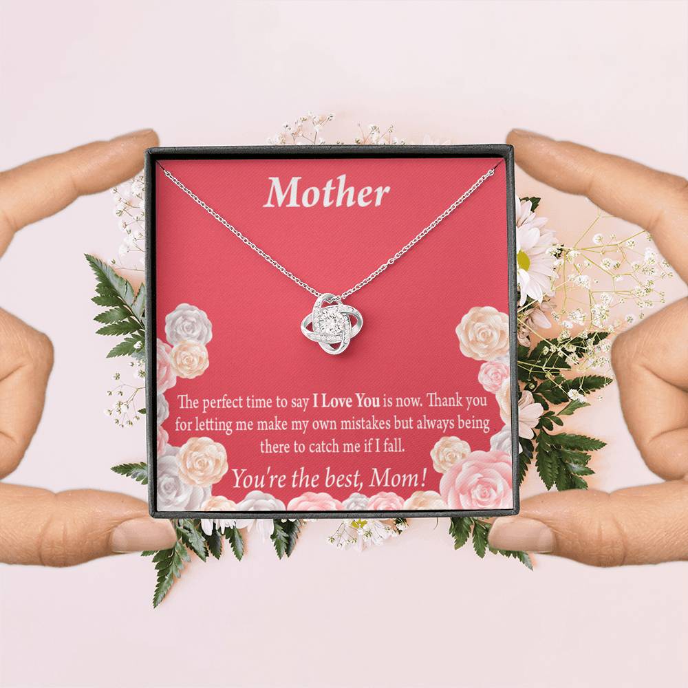 Mother Perfect Time Love Knot Message Card From Son Daughter Gift Anniversary Birthday Graduation Mothers Day-Express Your Love Gifts