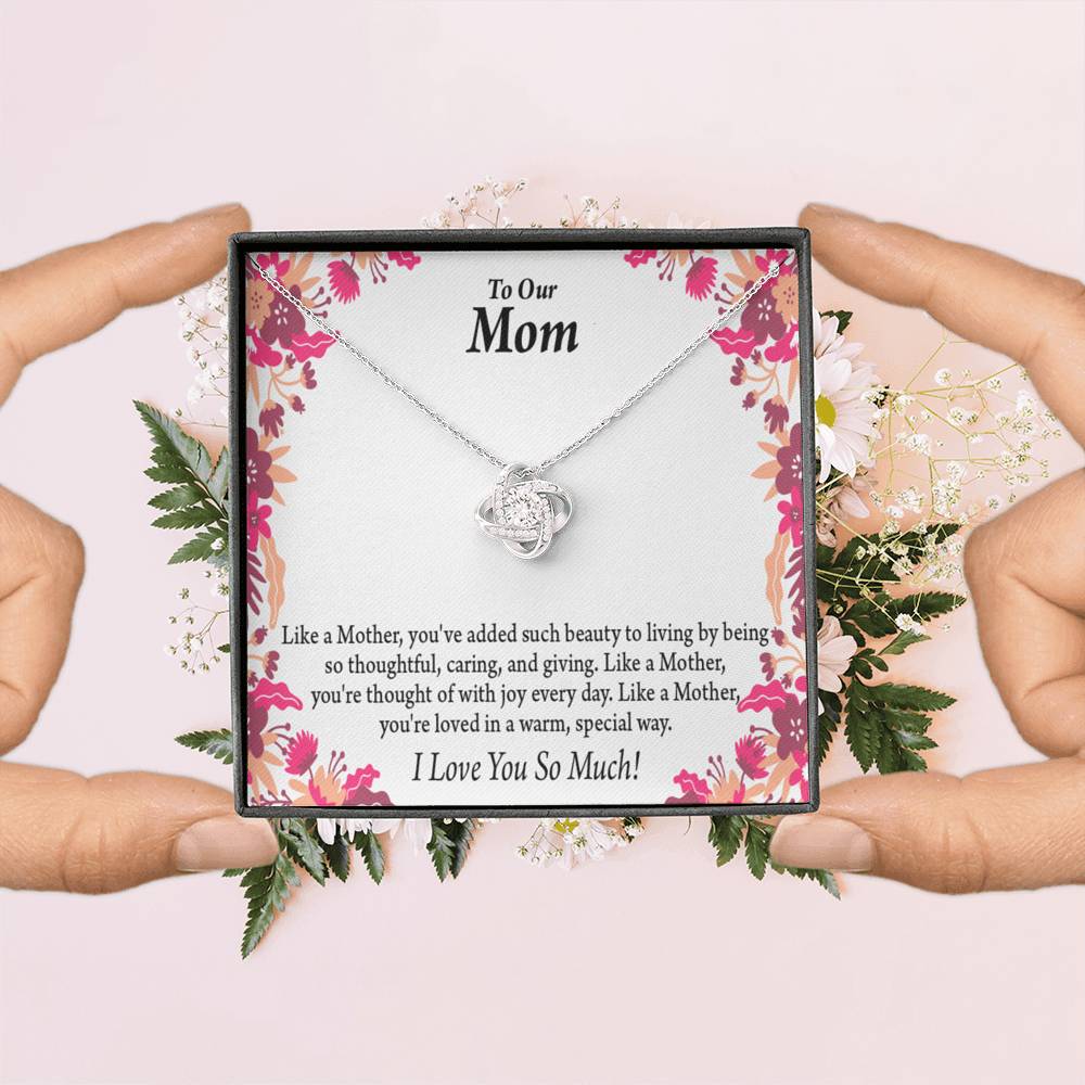 Like A Mother Love Knot Message Card From Son Daughter Gift Anniversary Birthday Graduation-Express Your Love Gifts