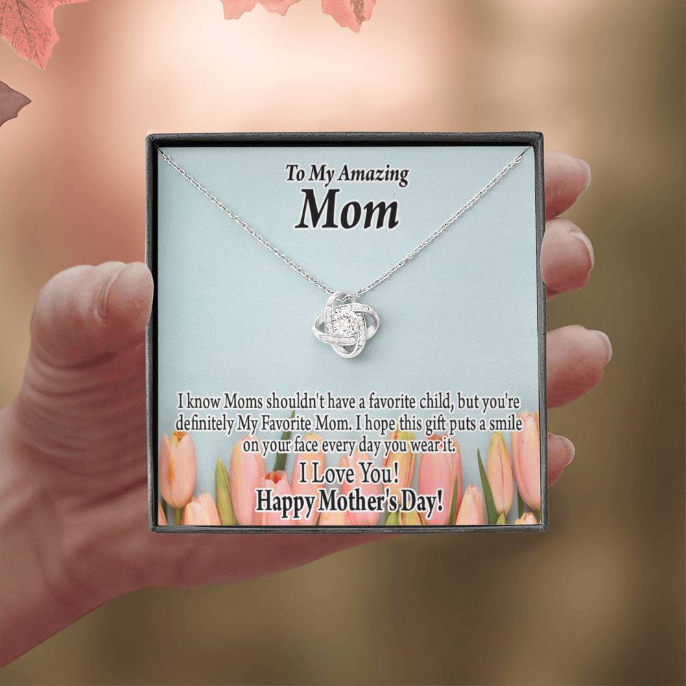 To Mom My Favorite Love Knot Message Card From Son Daughter Gift Anniversary Birthday Graduation Mothers Day-Express Your Love Gifts