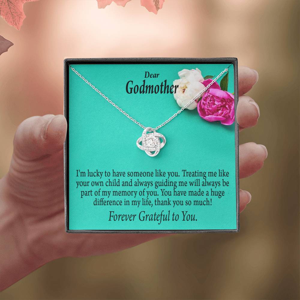 Godmother Necklace Not Everyone Has You Love Knot Message Card From Son Daughter Gift Anniversary Birthday Graduation-Express Your Love Gifts