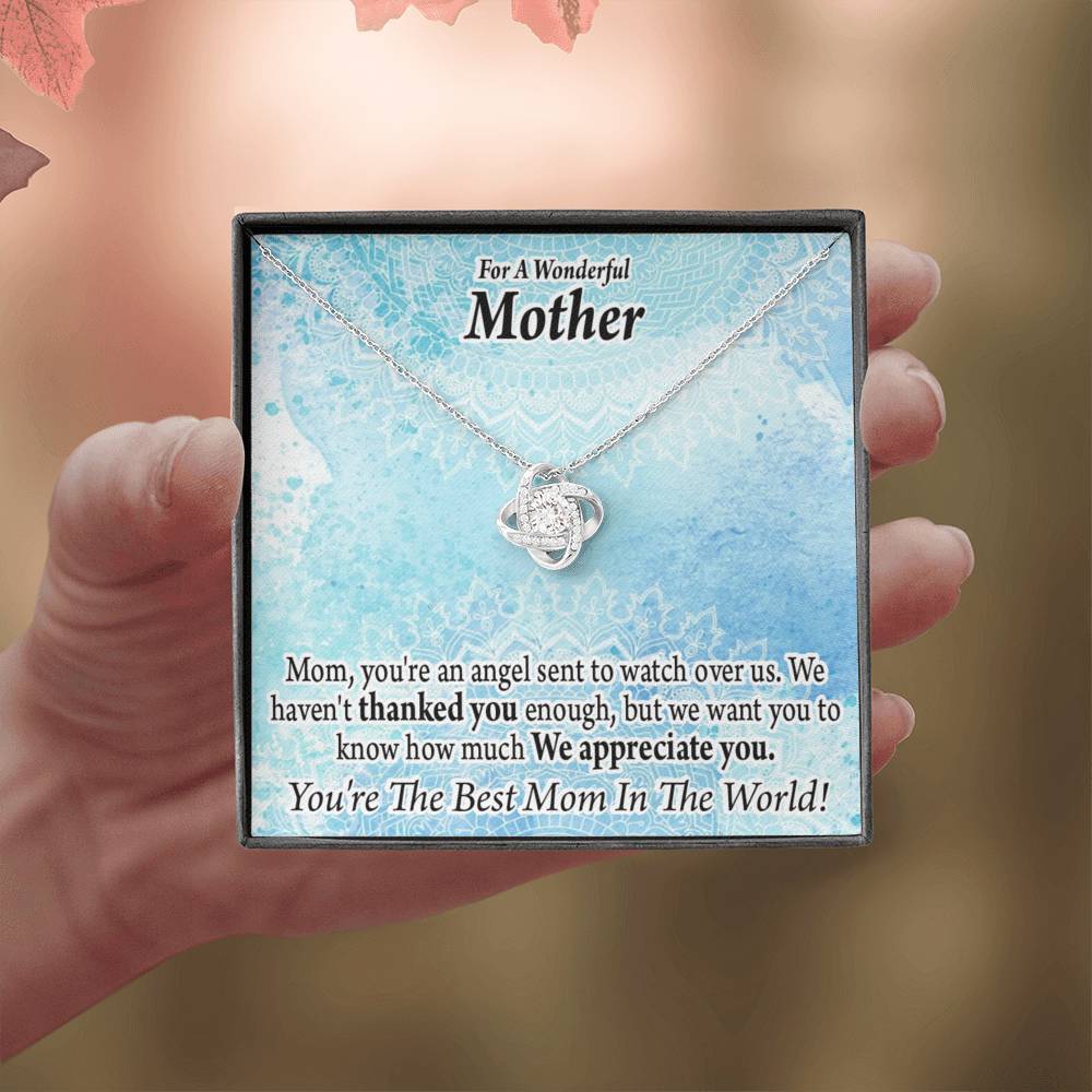 To Mom You'Re An Angel Love Knot Message Card From Son Daughter Gift Anniversary Birthday Graduation Mothers Day-Express Your Love Gifts