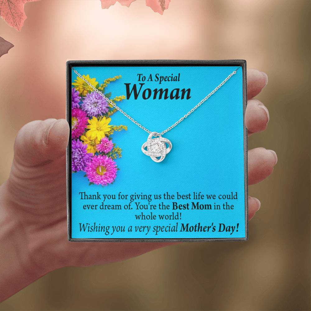 Happy Mothers Day To Best Love Knot Message Card From Son Daughter Gift Anniversary Birthday Graduation Mothers Day-Express Your Love Gifts