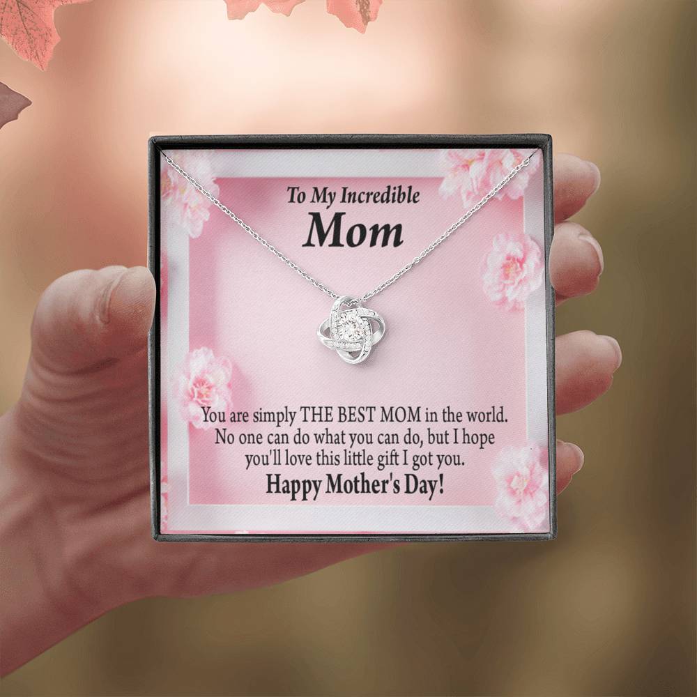 Happy Mother'S Day You'Re The Best Love Knot Message Card From Son Daughter Gift Anniversary Birthday Graduation Mothers Day-Express Your Love Gifts