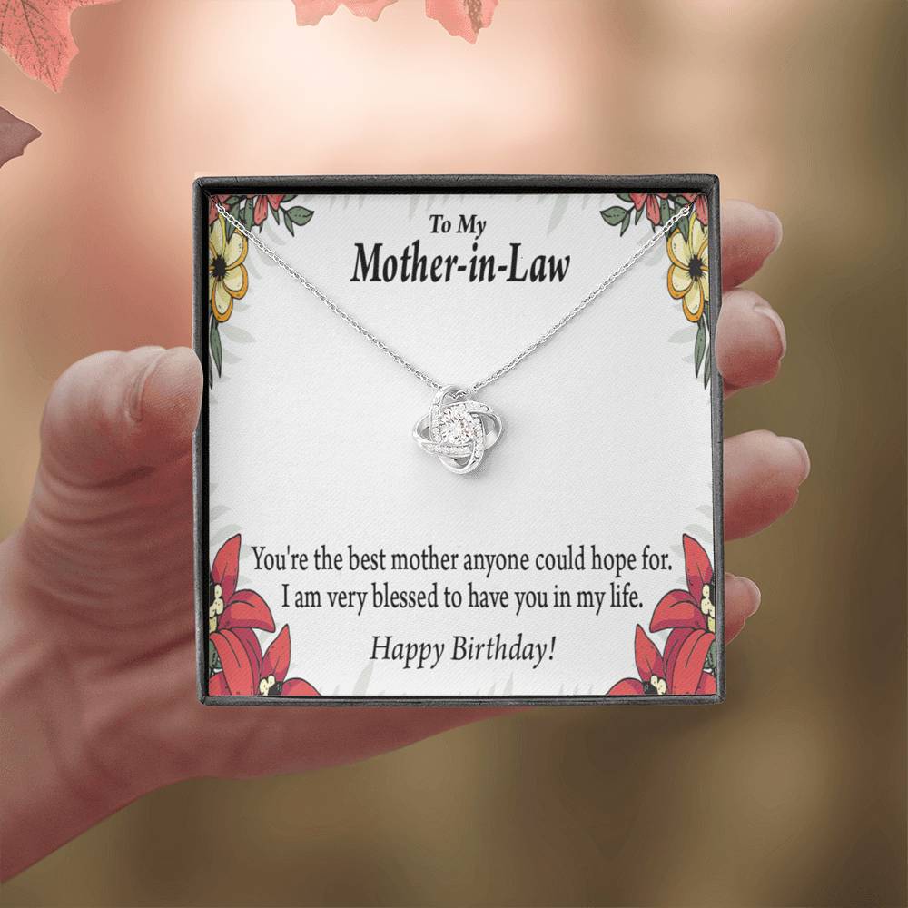 Happy Birthday Mother-In Law Love Knot Message Card From Son Daughter Gift Anniversary Birthday Graduation-Express Your Love Gifts