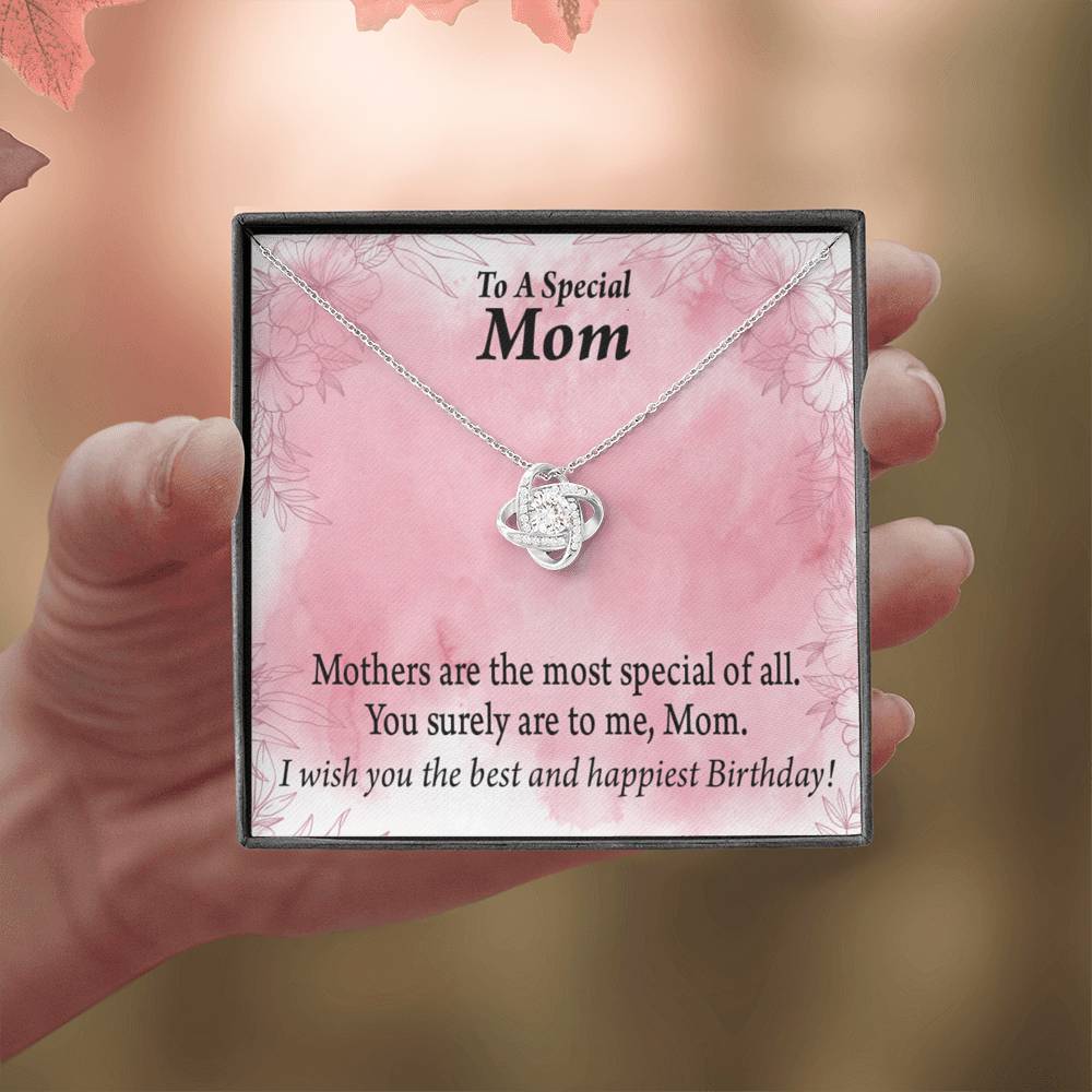 To Mom Special Birthday Love Knot Message Card From Son Daughter Gift Anniversary Birthday Graduation-Express Your Love Gifts