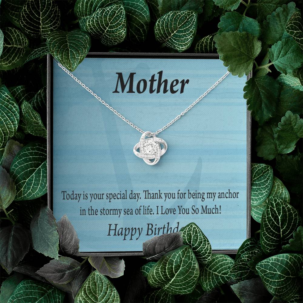 Happy Birthday Mom My Anchor Love Knot Message Card From Son Daughter Gift Anniversary Birthday Graduation-Express Your Love Gifts