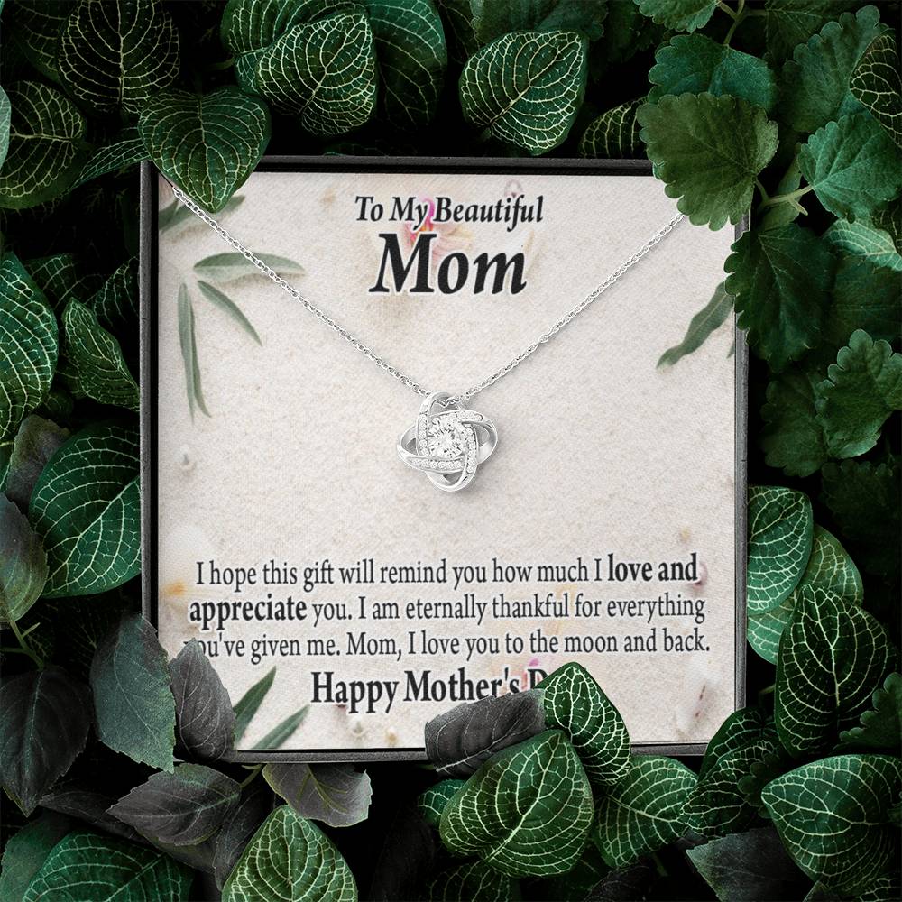 To Mom Mother Bonus Mom Grandmom Showing You How Much I Love You Love Knot Message Card From Son Daughter Gift Anniversary Birthday Graduation Mothers Day-Express Your Love Gifts