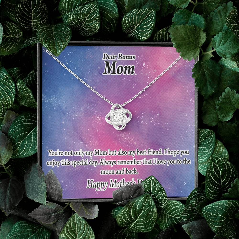 Bonus Mom Bestfriend Happy Mother'S Day Love Knot Message Card From Son Daughter Gift Anniversary Birthday Graduation Mothers Day-Express Your Love Gifts
