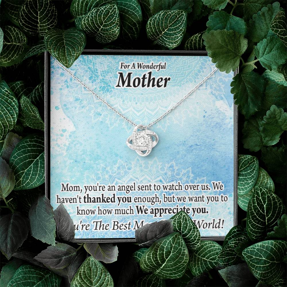 To Mom You'Re An Angel Love Knot Message Card From Son Daughter Gift Anniversary Birthday Graduation Mothers Day-Express Your Love Gifts