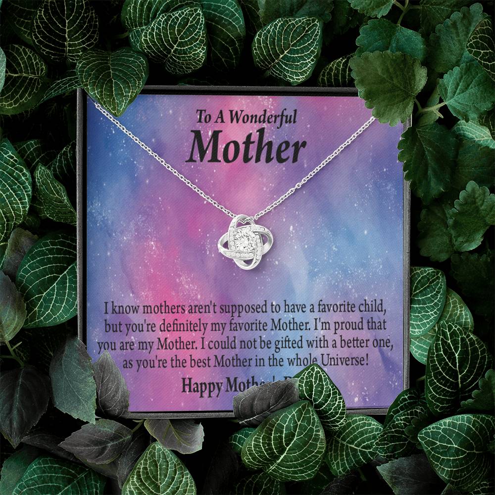 Best Mom In The Universe Happy Mother'S Day! Love Knot Message Card From Son Daughter Gift Anniversary Birthday Graduation Mothers Day-Express Your Love Gifts