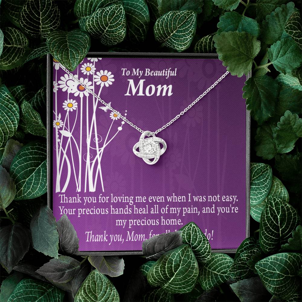 To Mom Thank You Love Knot Message Card From Son Daughter Gift Anniversary Birthday Graduation-Express Your Love Gifts