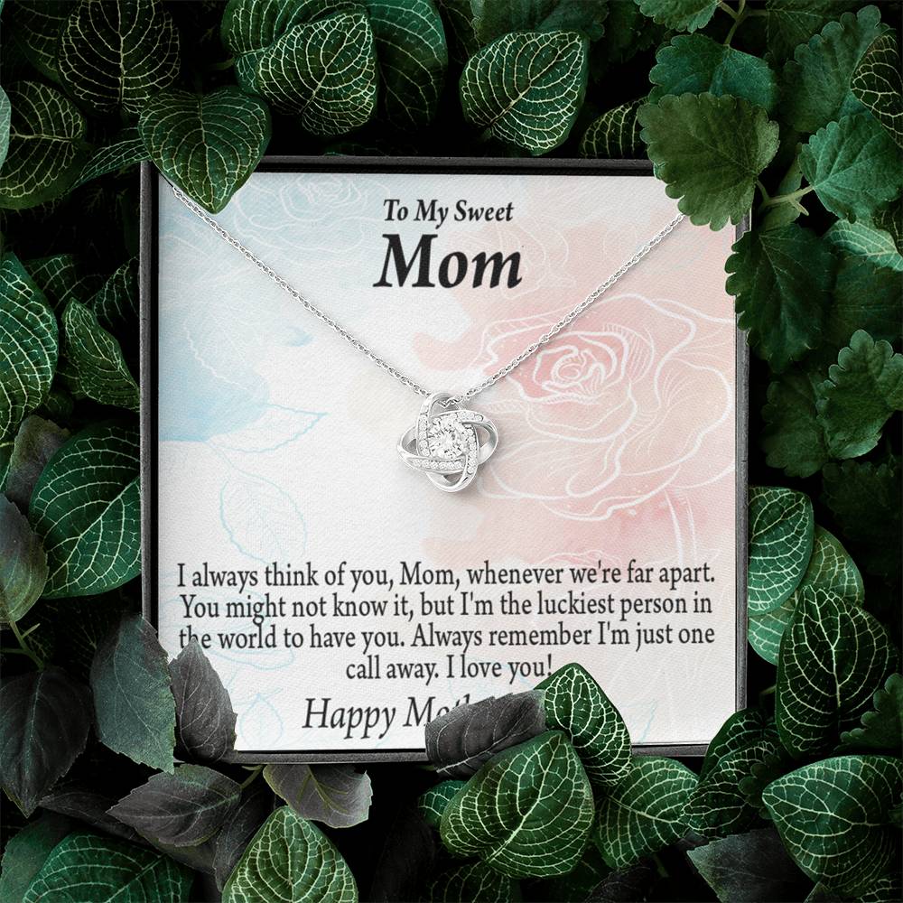 Thinking Of You Happy Mother'S Day Love Knot Message Card From Son Daughter-Express Your Love Gifts