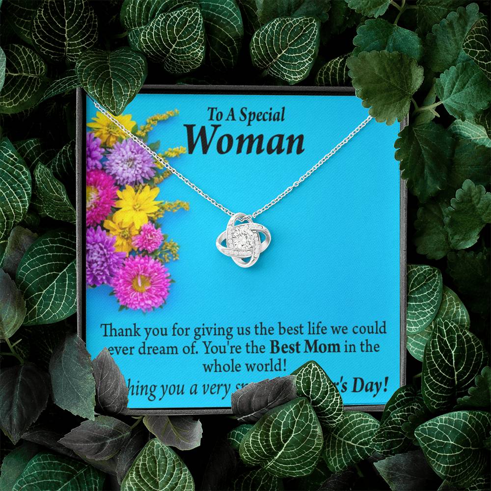 Happy Mothers Day To Best Love Knot Message Card From Son Daughter Gift Anniversary Birthday Graduation Mothers Day-Express Your Love Gifts