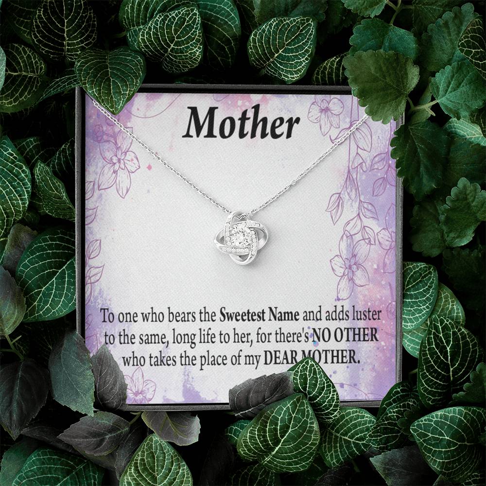 Mother Is The Sweetest Name Love Knot Message Card From Son Daughter Gift Anniversary Birthday Graduation Mothers Day-Express Your Love Gifts