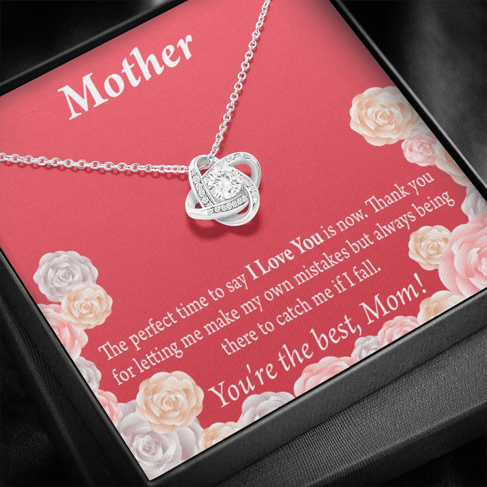 Mother Perfect Time Love Knot Message Card From Son Daughter Gift Anniversary Birthday Graduation Mothers Day-Express Your Love Gifts