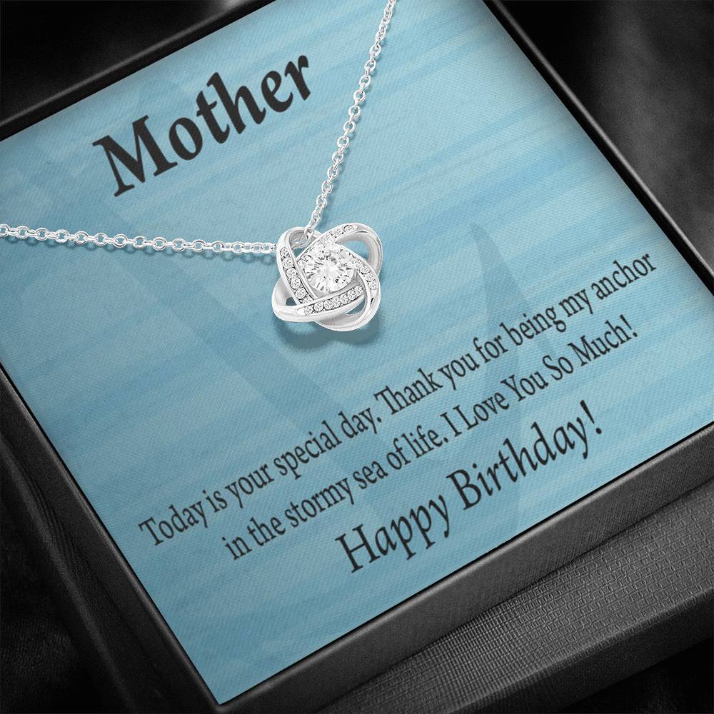 Happy Birthday Mom My Anchor Love Knot Message Card From Son Daughter Gift Anniversary Birthday Graduation-Express Your Love Gifts