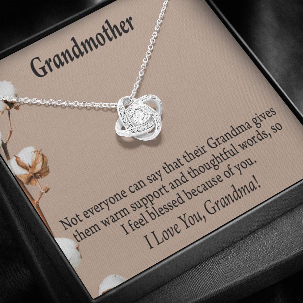 Grandmother Necklace I'm Blessed Love Knot Message Card From Son Daughter Gift Anniversary Birthday Graduation Mothers Day-Express Your Love Gifts