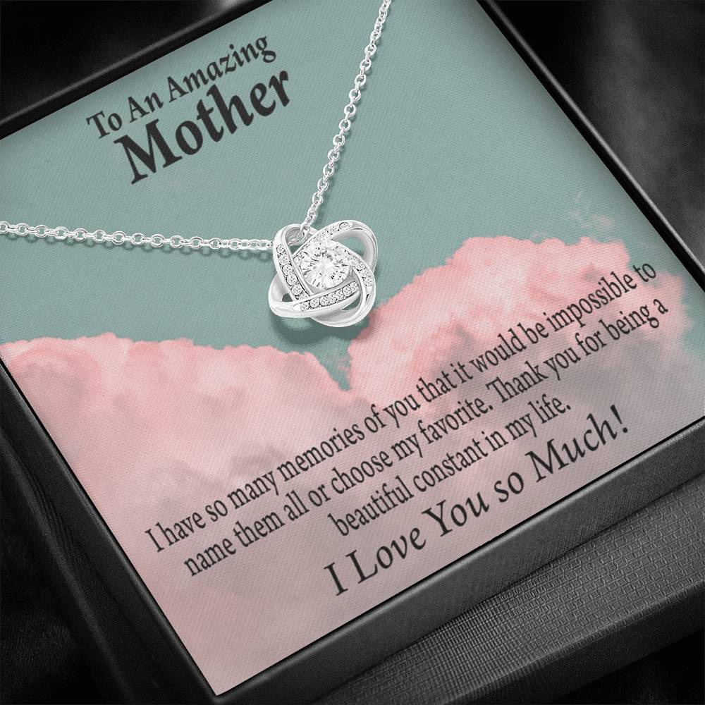 To Mom Constant In My Life Love Knot Message Card From Son Daughter Gift Anniversary Birthday Graduation-Express Your Love Gifts