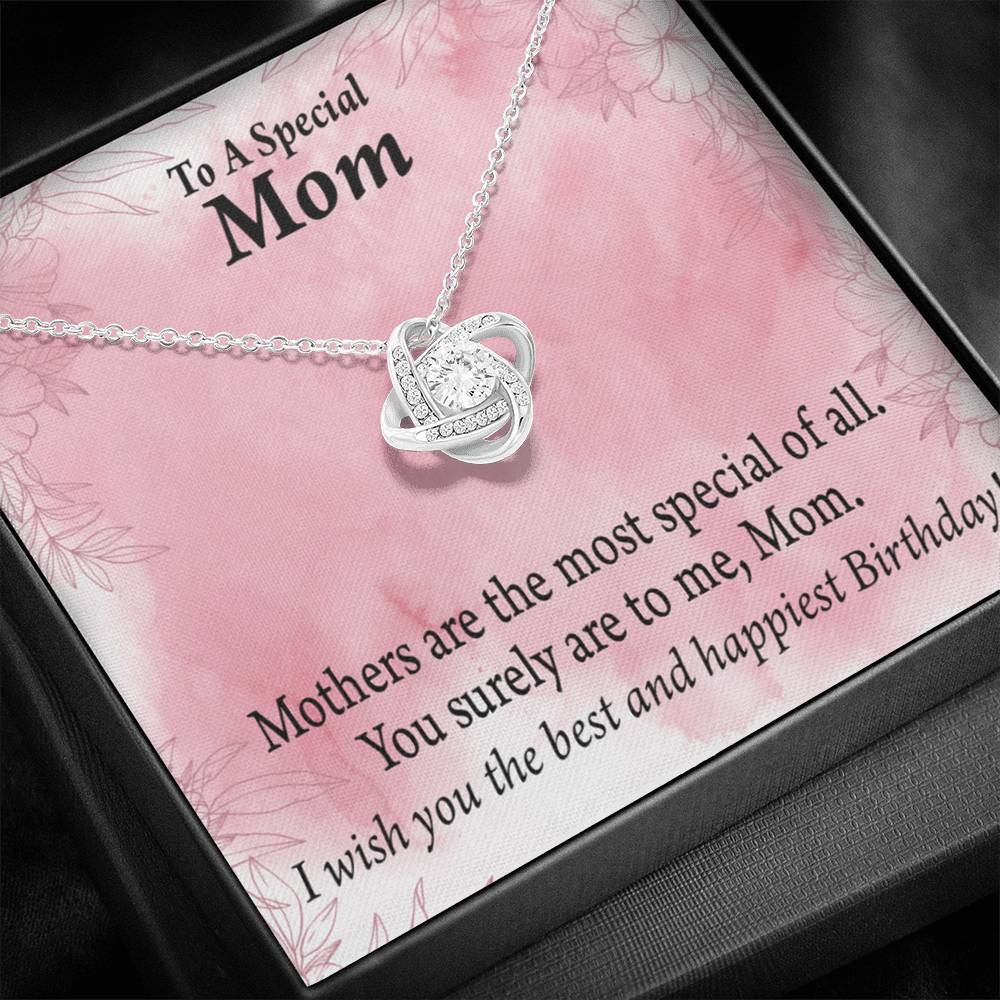 To Mom Special Birthday Love Knot Message Card From Son Daughter Gift Anniversary Birthday Graduation-Express Your Love Gifts