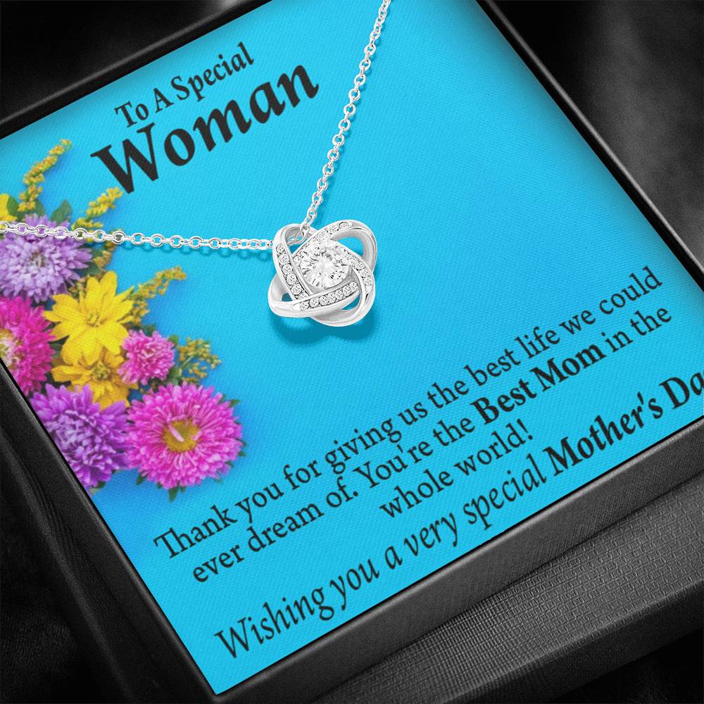 Happy Mothers Day To Best Love Knot Message Card From Son Daughter Gift Anniversary Birthday Graduation Mothers Day-Express Your Love Gifts