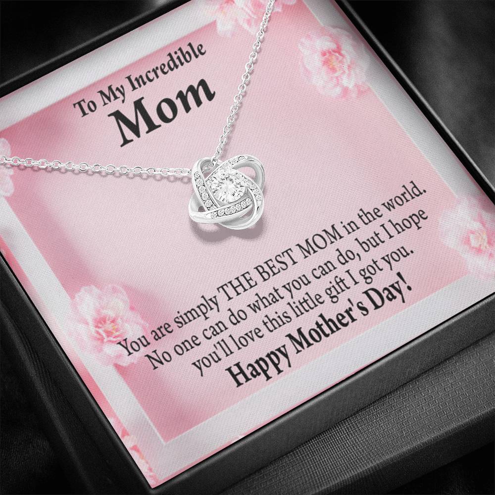 Happy Mother'S Day You'Re The Best Love Knot Message Card From Son Daughter Gift Anniversary Birthday Graduation Mothers Day-Express Your Love Gifts