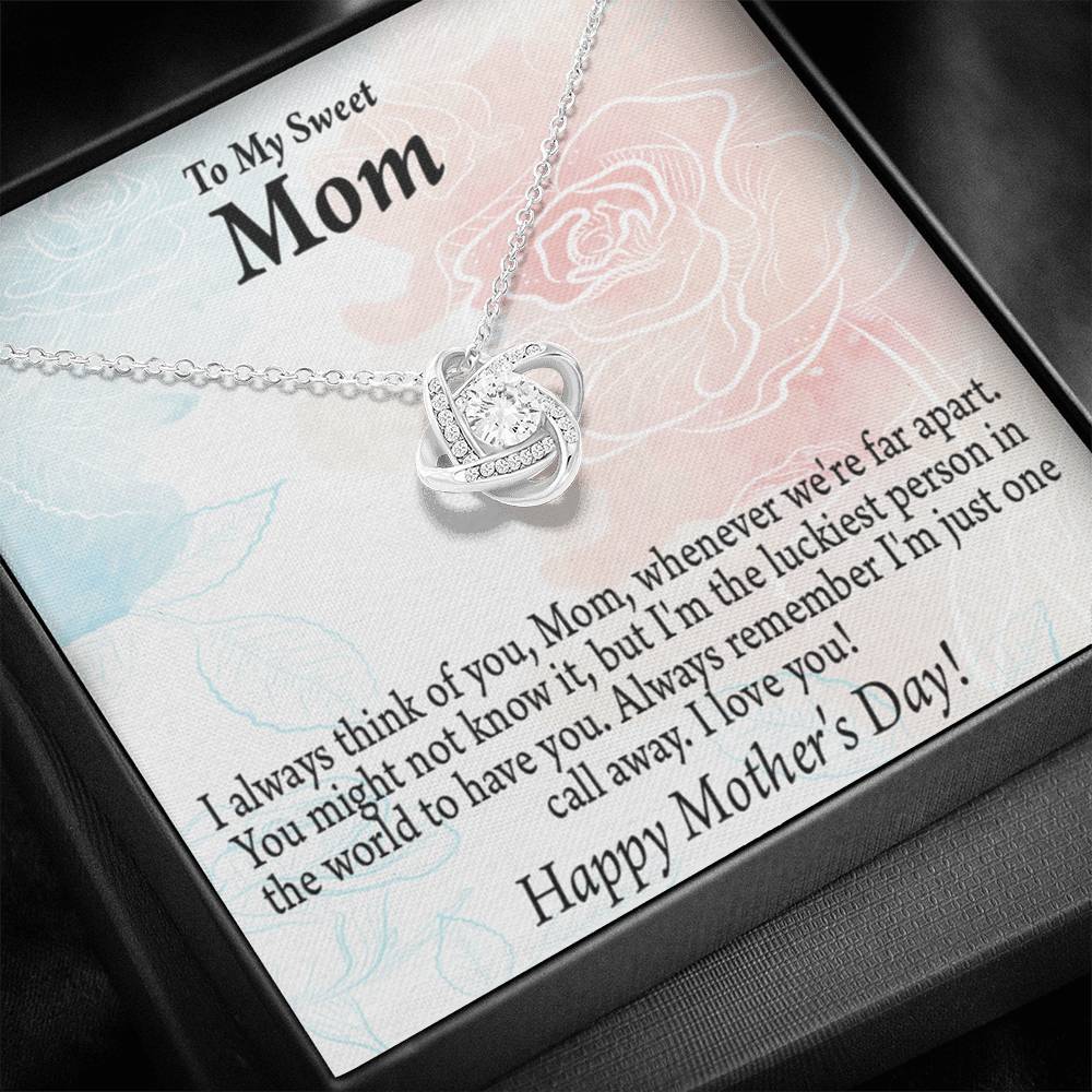 Thinking Of You Happy Mother'S Day Love Knot Message Card From Son Daughter-Express Your Love Gifts