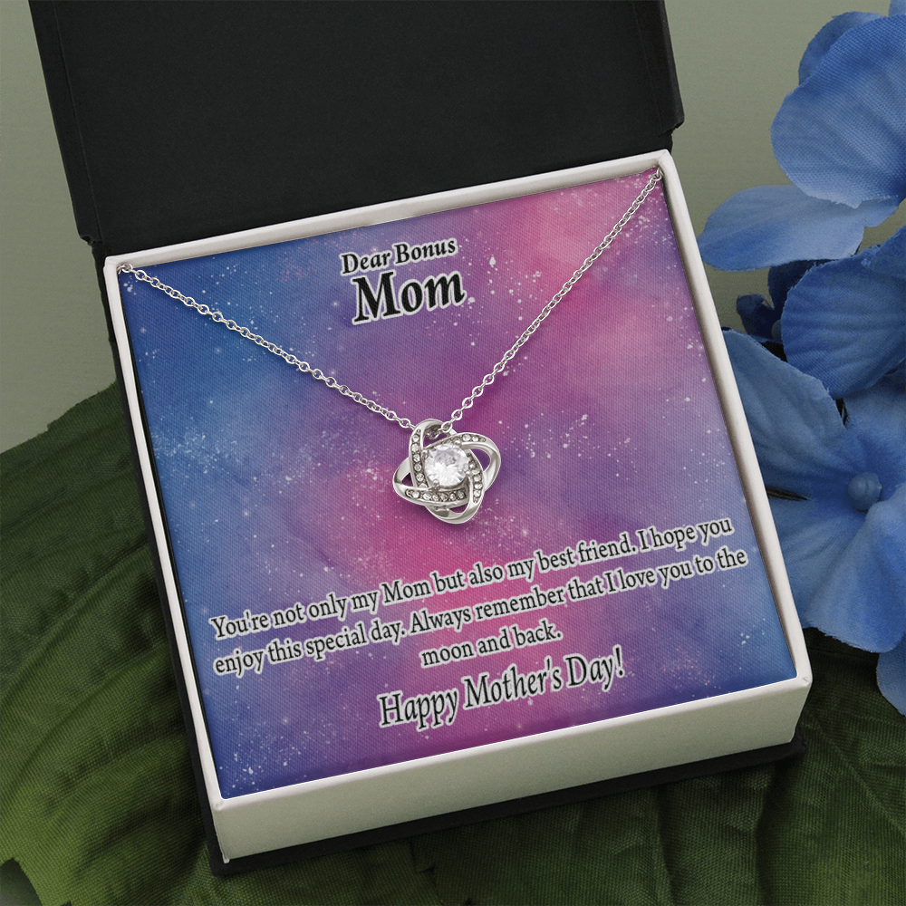 Bonus Mom Bestfriend Happy Mother'S Day Love Knot Message Card From Son Daughter Gift Anniversary Birthday Graduation Mothers Day-Express Your Love Gifts