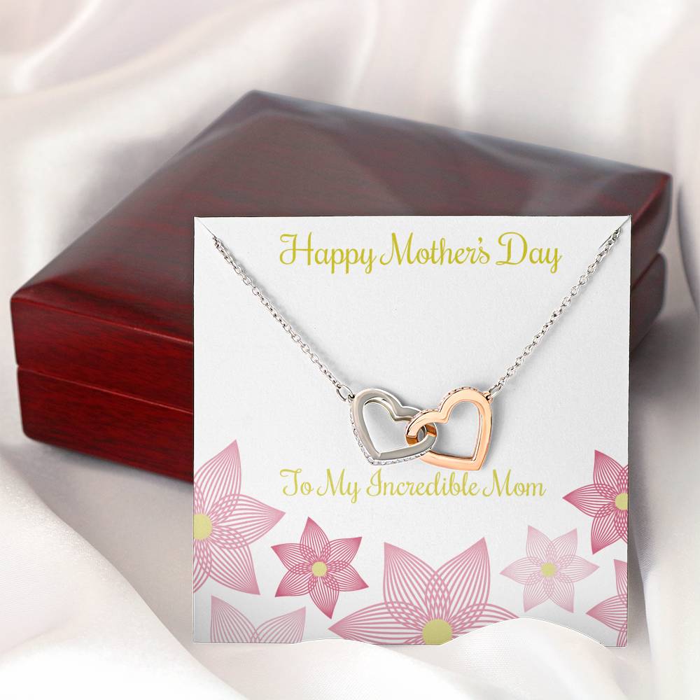 Mothers Day Gift Incredible Mom Inseparable Necklace Pendant 18k Rose Gold Finish 16”-Express Your Love Gifts
